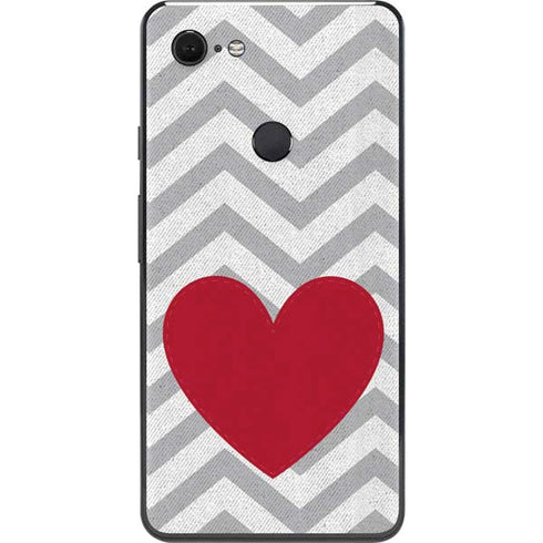 Chevron Heart Google Pixel 3 XL Skin